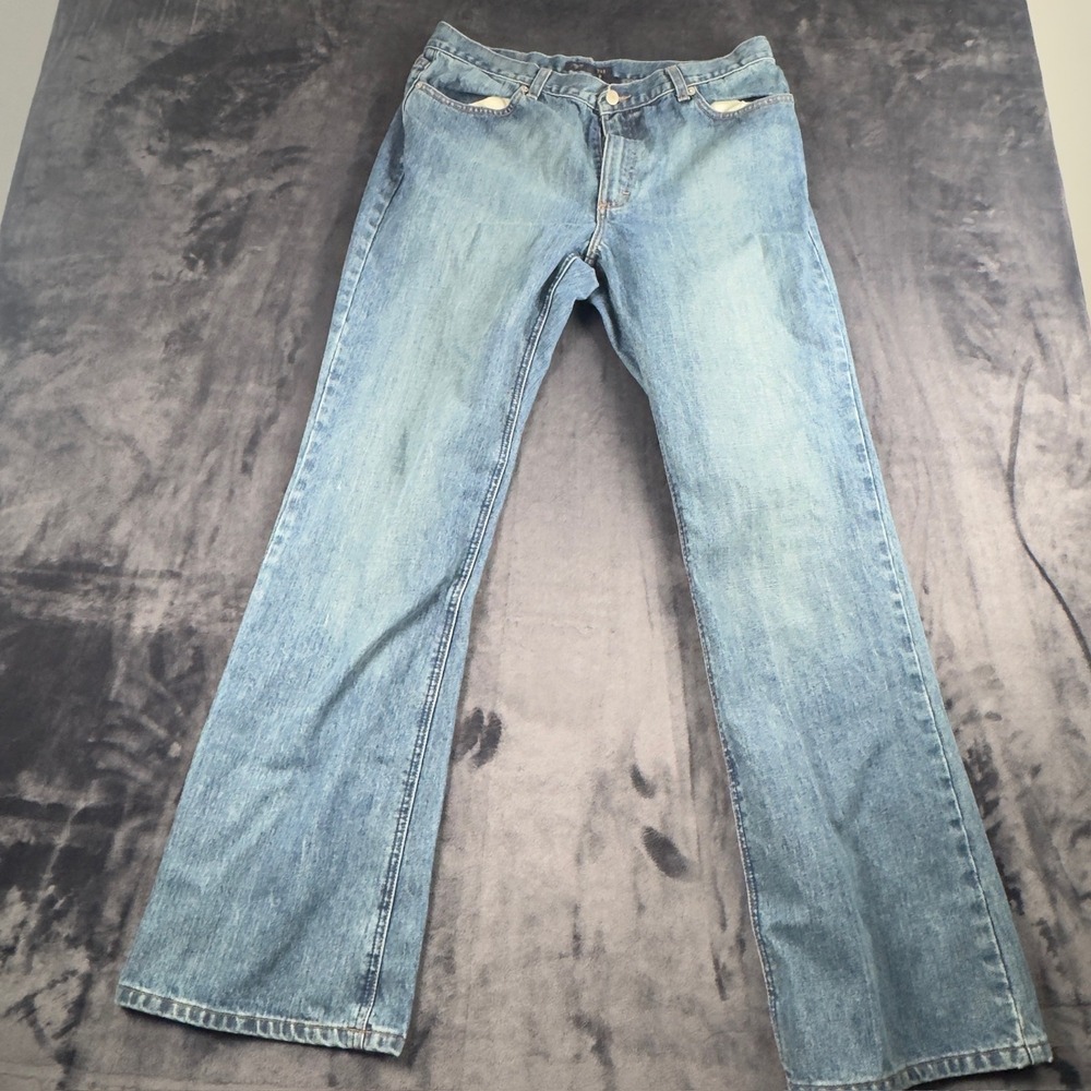 J.Crew T114 Jeans Mens 34x31 Blue Light Wash Straight Leg 100%‎ Cotton Denim
